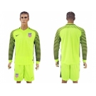 USA Blank Green Long Sleeves Goalkeeper Soccer Country Jersey1