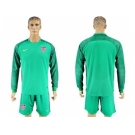 USA Blank Green Long Sleeves Goalkeeper Soccer Country Jersey