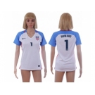 Women's USA #1 Howard Home Soccer Country Jersey1