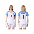 Women's USA #1 Howard Home Soccer Country Jersey