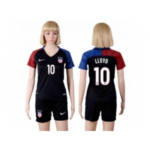 Women's USA #10 LLOYD Away Soccer Country Jersey2