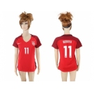 Women's USA #11 Bedoya Away Soccer Country Jersey1