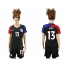 Women's USA #13 Jones Away Soccer Country Jersey3