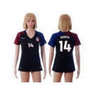 Women's USA #14 Acosta Away Soccer Country Jersey4