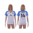 Women's USA #14 Acosta Home Soccer Country Jersey1