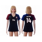 Women's USA #14 Williams Away Soccer Country Jersey4