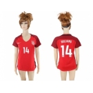 Women's USA #14 Williams Away Soccer Country Jersey