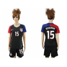 Women's USA #15 Beckerman Away Soccer Country Jersey3