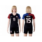 Women's USA #15 Orozco Away Soccer Country Jersey2