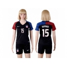 Women's USA #15 Rapinoe Away Soccer Country Jersey2