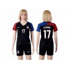 Women's USA #17 Altidore Away Soccer Country Jersey1