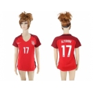 Women's USA #17 Altidore Away Soccer Country Jersey