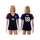 Women's USA #18 Wood Away Soccer Country Jersey4