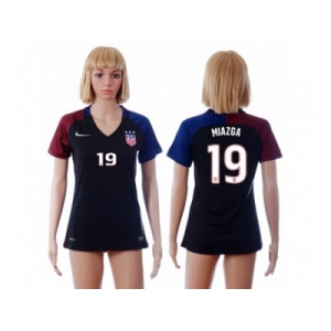 Women's USA #19 Miazga Away Soccer Country Jersey4