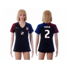 Women's USA #2 Yedlin Away Soccer Country Jersey4