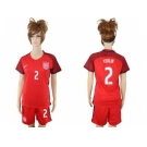 Women's USA #2 Yedlin Away Soccer Country Jersey