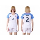 Women's USA #2 Yedlin Home Soccer Country Jersey