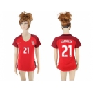 Women's USA #21 Chandler Away Soccer Country Jersey1