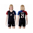 Women's USA #21 Chandler Away Soccer Country Jersey2