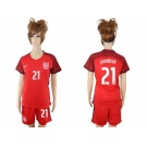 Women's USA #21 Chandler Away Soccer Country Jersey
