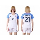 Women's USA #21 Chandler Home Soccer Country Jersey