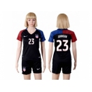 Women's USA #23 Johnson Away Soccer Country Jersey2