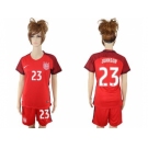 Women's USA #23 Johnson Away Soccer Country Jersey