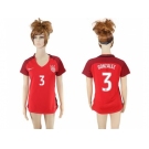 Women's USA #3 Gonzalez Away Soccer Country Jersey1