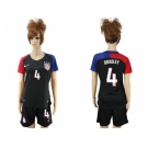 Women's USA #4 Bradley Away Soccer Country Jersey3