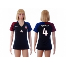 Women's USA #4 Bradley Away Soccer Country Jersey4