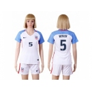 Women's USA #5 Besler Home Soccer Country Jersey