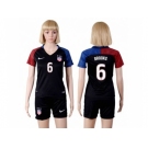 Women's USA #6 Brooks Away Soccer Country Jersey2