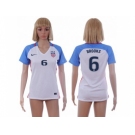 Women's USA #6 Brooks Home Soccer Country Jersey1
