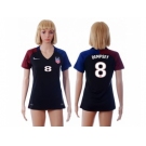 Women's USA #8 Dempsey Away Soccer Country Jersey4
