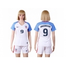 Women's USA #9 Johannsson Home Soccer Country Jersey