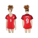 Women's USA #9 Morris Away Soccer Country Jersey1