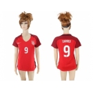 Women's USA #9 Zardes Away Soccer Country Jersey1