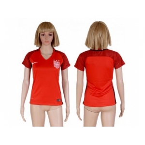 Women's USA Blank Away Soccer Country Jersey1