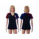 Women's USA Blank Away Soccer Country Jersey5
