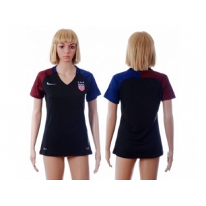 Women's USA Blank Away Soccer Country Jersey5