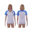 Women's USA Blank Home Soccer Country Jersey2