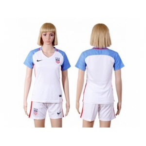 Women's USA Blank Home Soccer Country Jersey