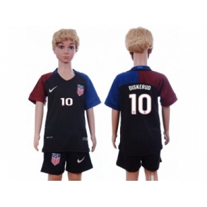 USA #10 Diskerud Away Kid Soccer Country Jersey