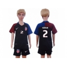 USA #2 Yedlin Away Kid Soccer Country Jersey