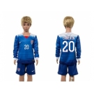 USA #20 Cameron Away Long Sleeves Kid Soccer Country Jersey