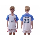 USA #23 Johnson Home Kid Soccer Country Jersey