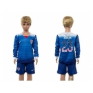 USA #23 Johnson Independence Day Away Long Sleeves Kid Soccer Country Jersey