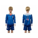 USA #4 Bradley Independence Day Away Long Sleeves Kid Soccer Country Jersey