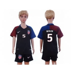 USA #5 Besler Away Kid Soccer Country Jersey