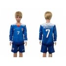 USA #7 Beasley Away Long Sleeves Kid Soccer Country Jersey